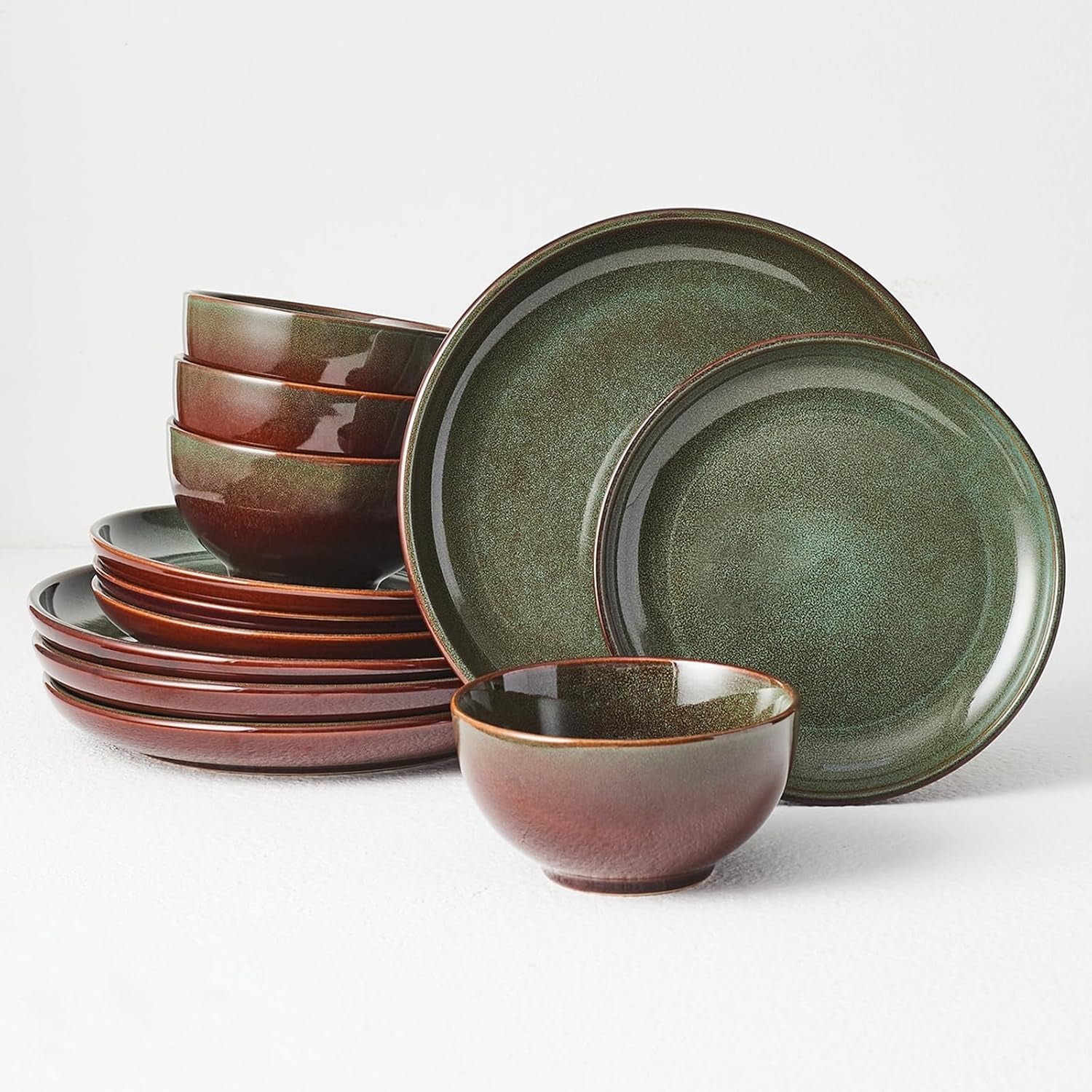 stoneware-dinnerware-sets-for-4-12pcs-plates-and-bowls-sets-dishes-reactive-glaze-ceramic-dish-set-microwave-dishwasher-safe-highly-chip-and-crack-resistant-dishware-sets-brown-green