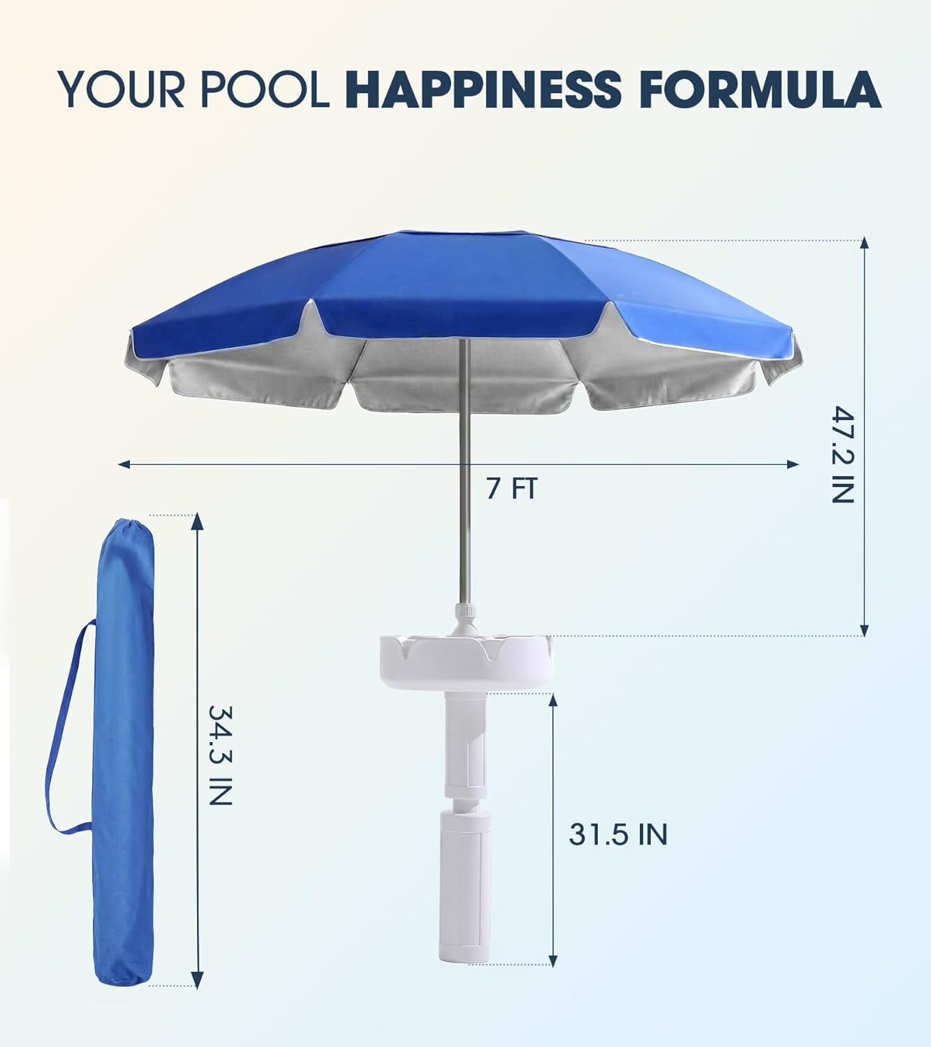 7ft-floating-table-umbrella-with-base-cup-holder-portable-pool-umbrella-for-inside-of-pool-floating-poolside-shade-include-easy-carry-bag-for-swimming-area-beach-lake-house-navy