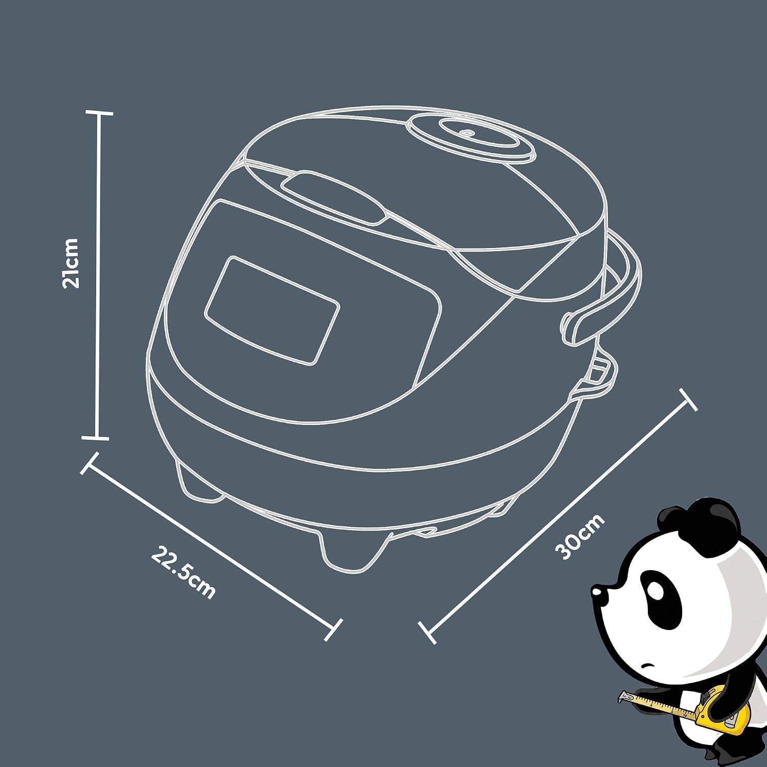 panda-mini-rice-cooker-with-ninja-ceramic-bowl-and-advanced-fuzzy-logic-3-5-cup-0-63-litre-4-rice-cooking-functions-4-multicooker-functions-digital-led-display-120v