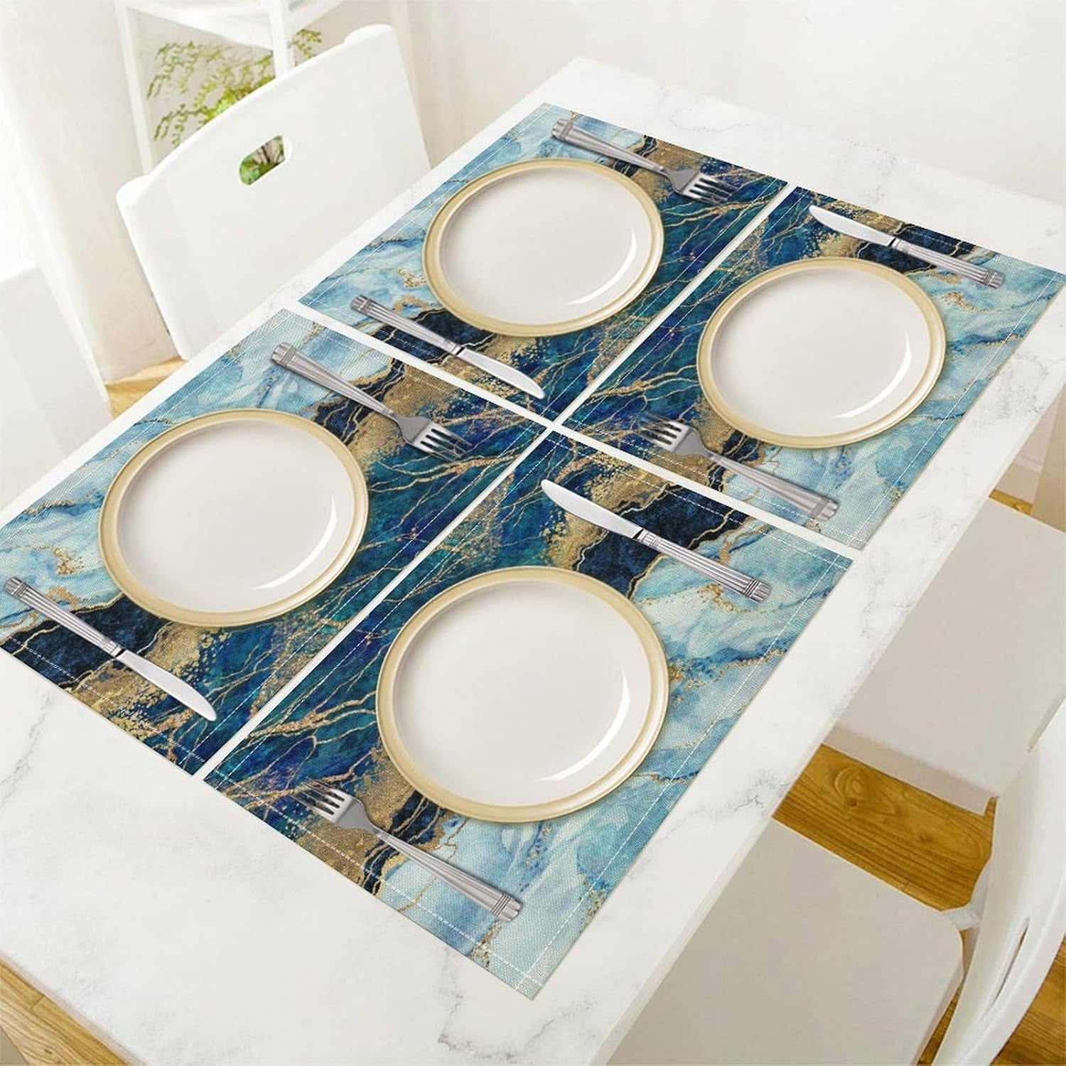 marble-placemats-set-of-4-blue-black-gold-abstract-marble-texture-print-placemats-table-mat-for-home-dining-table-kitchen-party-decor-12x18-in-4-pcs