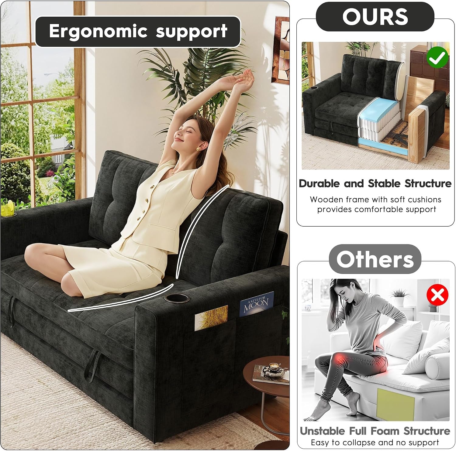 55-convertible-folding-sofa-bed-pull-out-couch-love-seat-sleeper-bed-small-fold-out-loveseat-sleeper-with-cup-holder-and-pillow-for-small-space-bedroom-lounge-dorm-living-roomblack-chenille
