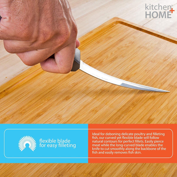Fillet Knife – Flexible 7” Ultra Sharp Surgical Stainless Steel Curved Boning Knife5