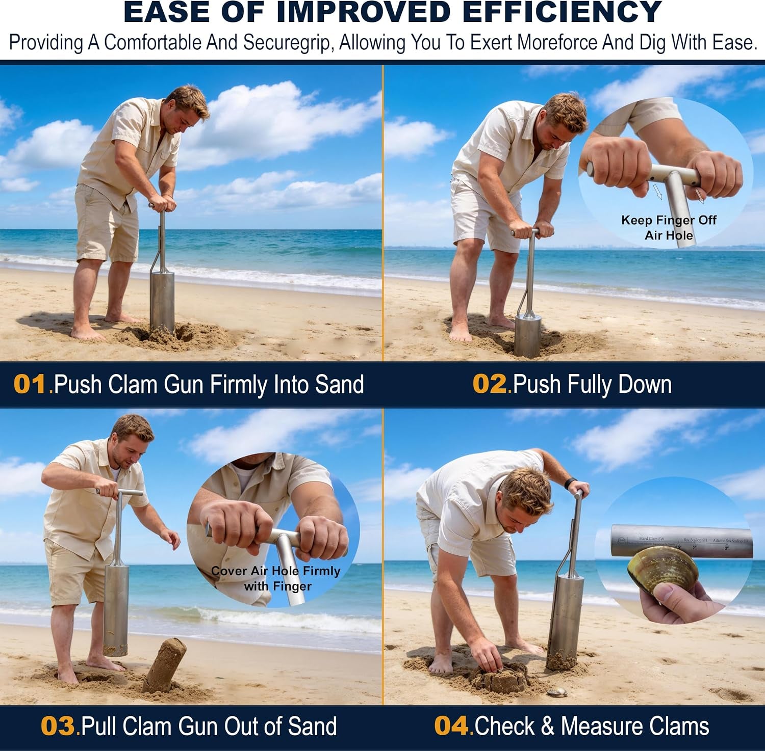 professional-clam-gun-36-stainless-steel-vacuum-clam-digger-tool-4-72-diameter-tube-for-efficient-razor-clam-cockle-shellfish-harvesting-on-beach