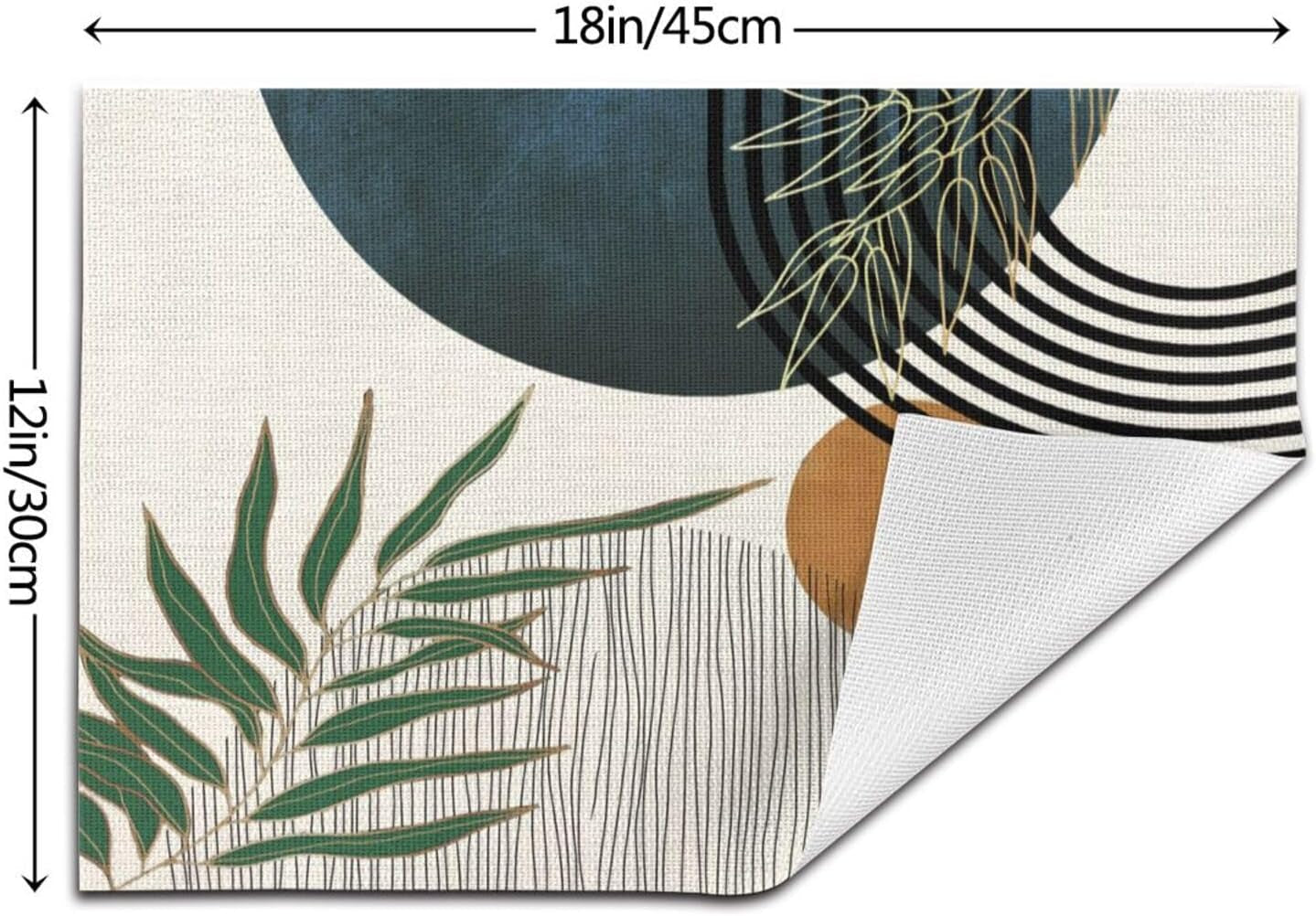 mid-century-placemats-12x18-inches-set-of-4-modern-boho-green-navy-blue-tropical-leaf-decorative-rectangle-table-mats-for-party-home-kitchen-dining-table-decoration