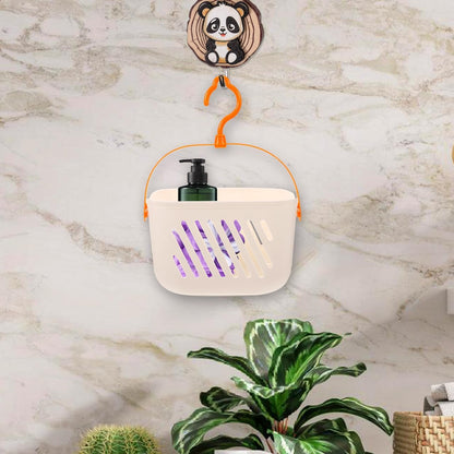 Hanging Shower Caddy, 2Pcs Plastic Mounted Shower Caddy Basket, Portable Kitchen Organizer Storage Organizer with Hook for Home Kitchen Bathroom, White9