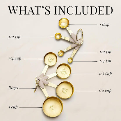 Gold Measuring Cups and Spoons Set, 8-Piece2