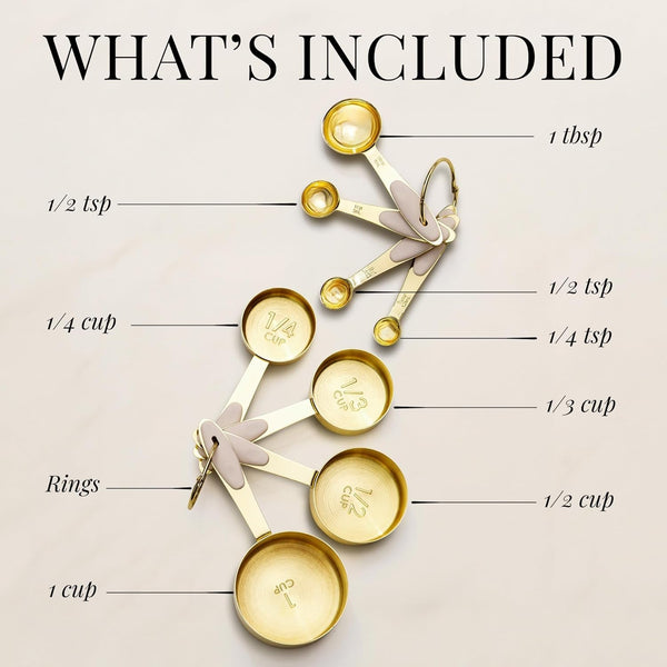 Gold Measuring Cups and Spoons Set, 8-Piece2
