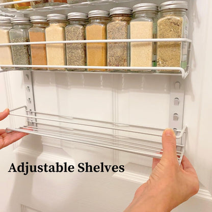 over the Door Spice Rack Organizer, 6-Tier, Holds 54 Spices, White4