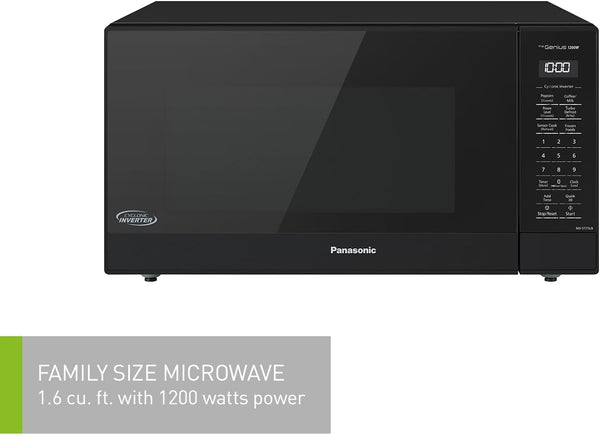 Panasonic NNST75LBC Family Size Genius Cyclonic Inverter 1200 W Microwave Oven, 15 Auto Cook Menus, Child Lock, Black3