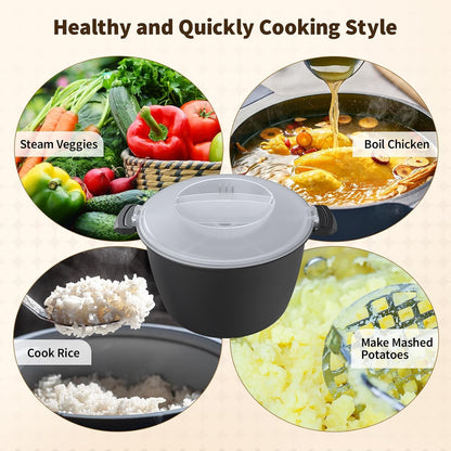 Professional Large Micro Cookware 3 Quart, Microwave Rice Cooker, Microwave Steamer for Vegetables, Safe as Mixing and Serving Bowls, Food Storage Container, Cooker for Microwave- BPA Free, Dishwasher Safe5