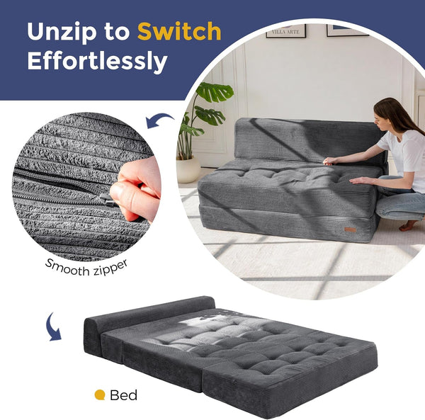 Folding Sofa Bed, 8-Inch Fold-Out Chair Bed, Single7
