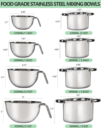 3.1QT Double Boiler Chocolate Melting Pot with 4.5QT Stainless Steel Pot | 304 Food-Grade Steel, Rust-Proof. Melt Chocolate, Butter, Candy, Wax, Soap. Stovetop Safe, Dishwasher Safe5