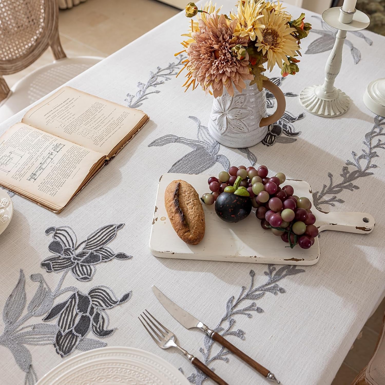 lily-flowers-cotton-linen-table-cloth-for-rectangle-tables-floral-embroidered-tablecloth-with-tassels-farmhouse-table-cover-for-kitchen-dining-party-holiday-christmas-buffet-grey-55x70