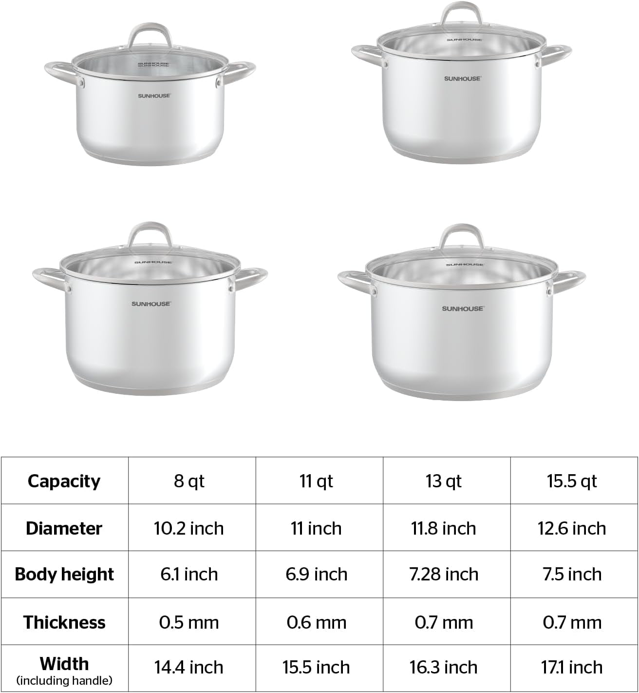 stainless-steel-stock-pot-8-quart-tempered-glass-lid-3-ply-bottom-soup-pasta-food-boil-simmer-all-cooktops-dishwasher-oven-safe-8qt-pots-for-pasta-soup-stockpot-for-canning-with-impact-bonded-base-oven-safe-induction-compatible