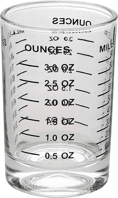 OGGI Measuring Shot Glass with Measuring Lines, 3Oz / 90Ml - Bartender Accessories, Jigger for Bartending, Shot Glass Measuring Cup with Ounces & Milliliters1