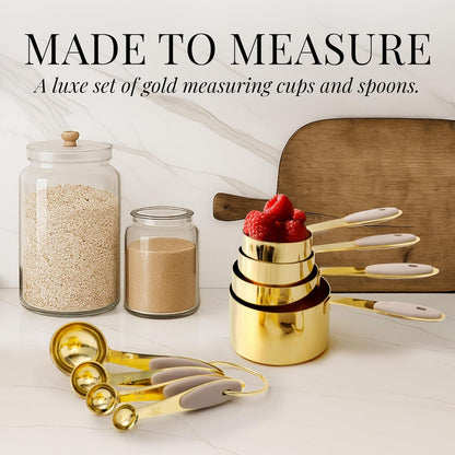 Gold Measuring Cups and Spoons Set, 8-Piece3