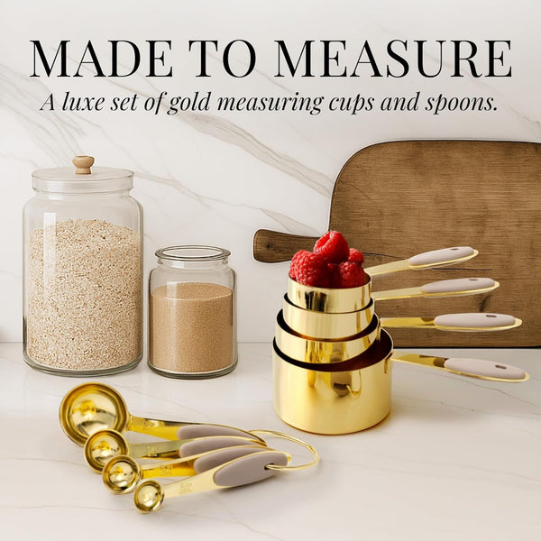 Gold Measuring Cups and Spoons Set, 8-Piece3