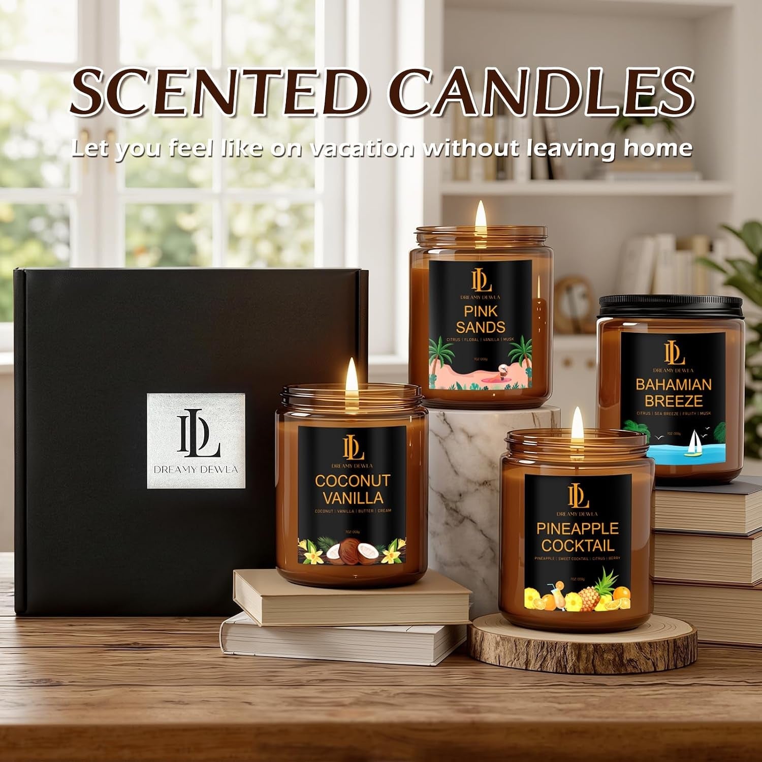 scented-candles-set-4-pack-soy-candles-for-home-scented-candle-gifts-for-men-women-scents-of-pineapple-cocktail-coconut-vanilla-pink-sands-bahamian-breeze