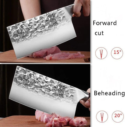 Meat Cleaver, Kitchen Knives Home Chef Special Forging Ultra-Sharp Meat Cutting Knife Chopping Dual-Use Knives5