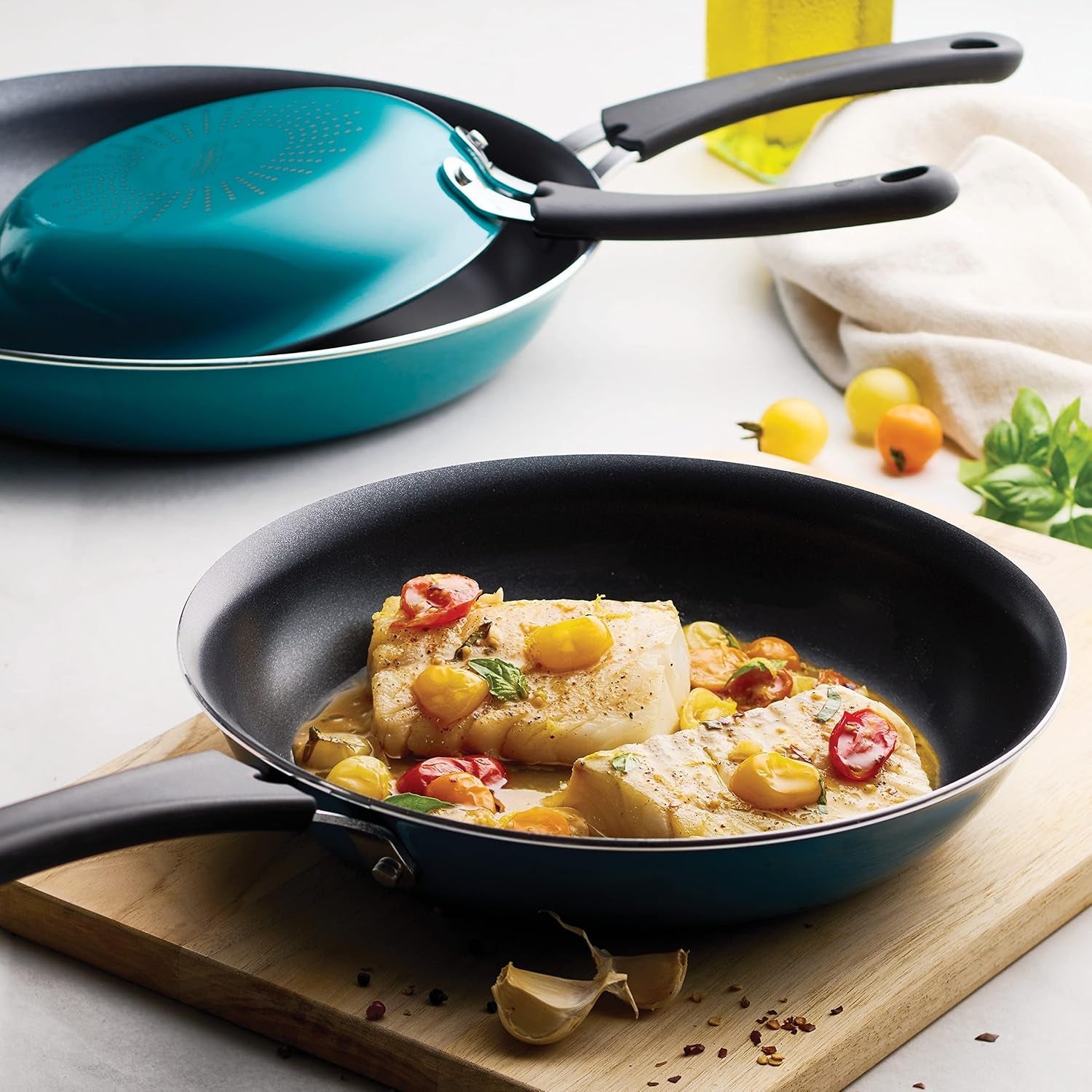 porcelain-enamel-non-stick-3-pack-frying-pans-skillet-set-with-reinforced-nonstick-coating-dishwasher-and-oven-safe-teal