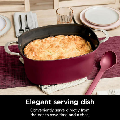 MC1000 Foodi Possiblecooker 8.5 Quart Multi-Cooker,With 8-In-1 Slow Cooker,Dutch Oven & More,Glass Lid & Integrated Spoon,Nonstick,Oven Safe Pot to 500°F6
