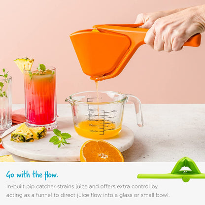 Fluicer Fold-Flat Citrus Juicer - Lemon Easy, Manual Fresh Lemon Juice Squeezer with Pip Catcher, Suits Lemons and Limes, Compact Storage, 10" | Space-Saving Storage, Gets Every Last Drop7