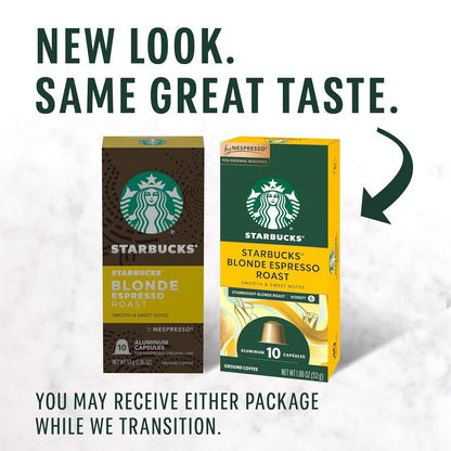 Starbucks by Nespresso Original, Blonde Roast Espresso 50-Count | Blonde Roast Coffee Espresso Pods3