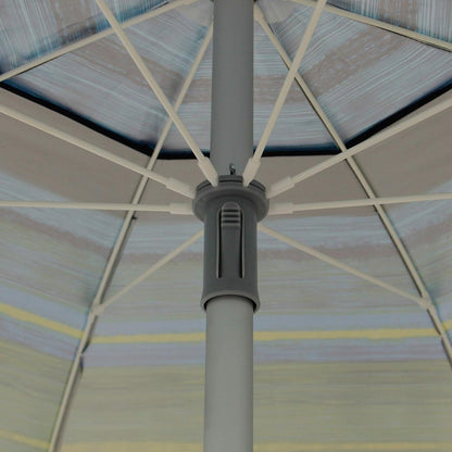 7.2' Beach Umbrella with Sand Anchor, Outdoor Portable Beach Umbrella for Sand with Tilt Pole, Carry Bag, Air Vent4