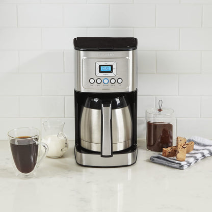 12-Cup Coffee Maker, Programmable Perfectemp Thermal Carafe Coffee Machine with 1-4 Cup Setting, Brew Strength Control and Brew Pause, Stainless Steel, DCC-3400NAS, Silver | Everyday Coffee Machine with 24-Hour Programmability, 1-4 Cup Setting, Strength Options & Brew Pause, DCC-3400NAS2