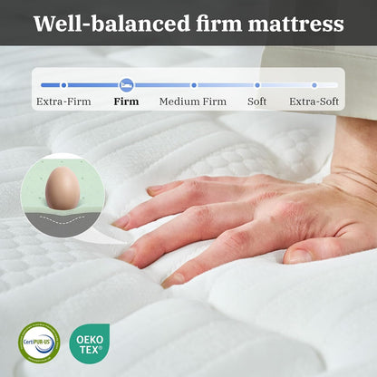 Full Size Mattress 12 Inch Firm Hybrid Memory Foam Mattress8