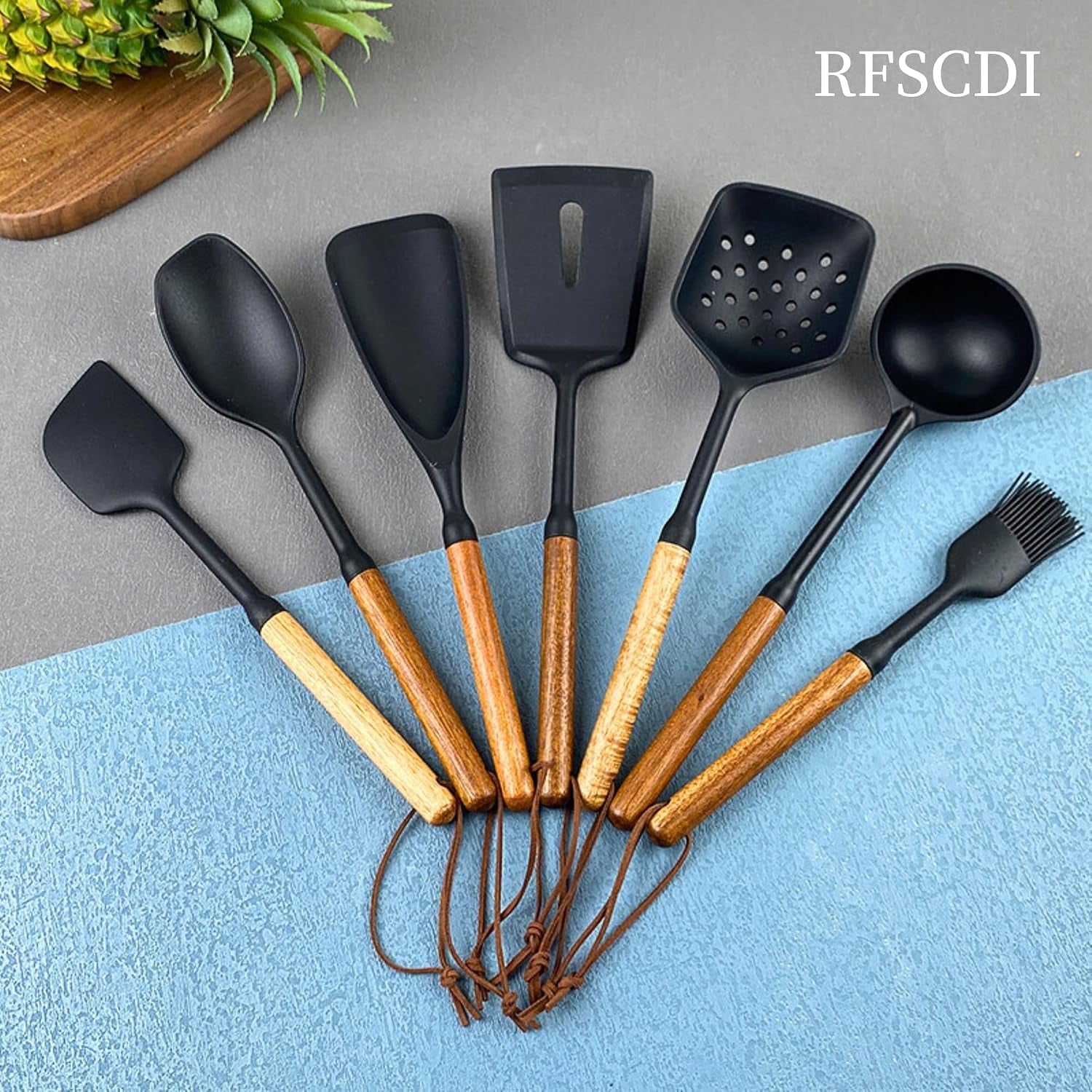 exquisite-silicone-cooking-utensils-set-non-toxic-heat-resistant-kitchen-utensils-set-with-food-grade-silicone-wood-handles-includes-spatula-spoon-for-non-stick-cookware-black
