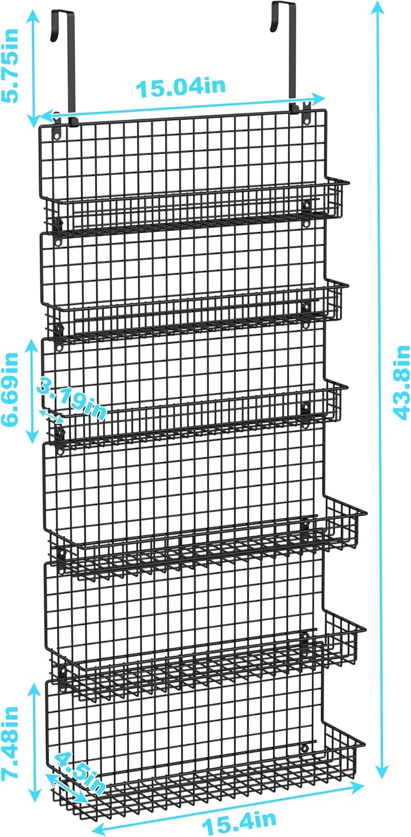 6-tier-spice-rack-organizer-with-door-hook-wall-mounted-over-the-door-spice-racks-for-kitchen-pantry-door-cabinet-two-size-large-capacity-black