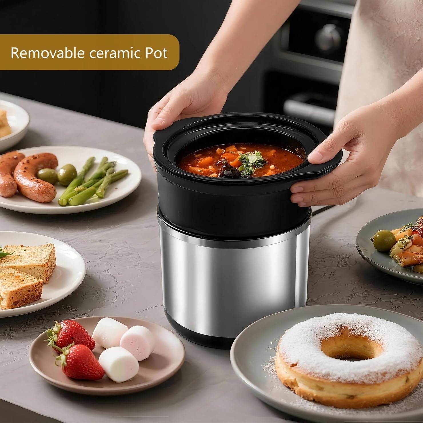 mini-slow-cooker-0-65-qt-capacity-small-slow-cooker-ceramic-pot-nutrient-loss-reduction-for-sauces-stews-dips-round-stainless-s-nutrient-loss-reduction-for-sauces-stews-dips-round-stainless-steel