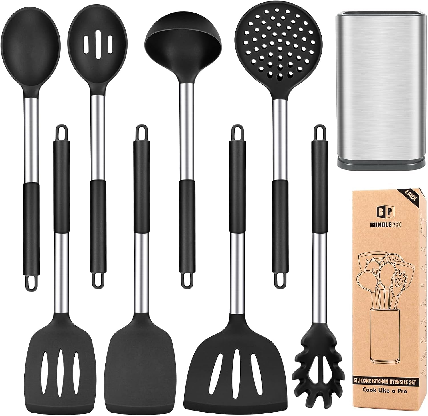 silicone-cooking-utensils-set-8-pcs-kitchen-utensils-with-holder-black