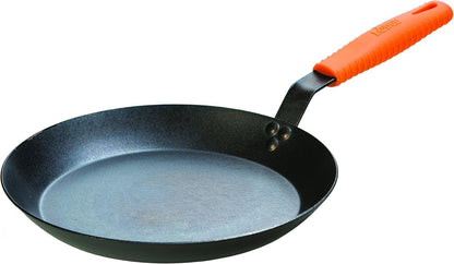 Carbon Steel Skillet with Handle Holder, 12 Inches | Lightweight Carbon Steel Skillet for High-Heat Cooking, Quick Temperature Response, Ideal for Stovetop & Oven Use1