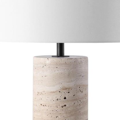 SAFAVIEH Couture Lighting Collection Rynetta Light Brown/White 24-Inch Dimmable Table Lamp for Bedroom Living Room Home Office Desk Nightstand (LED Bulb Included)3