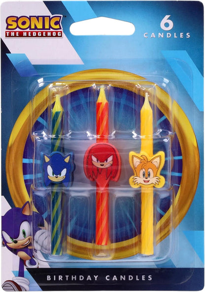 Sonic the Hedgehog Birthday Candles | Cake Decoration Toppers | 6 Count4