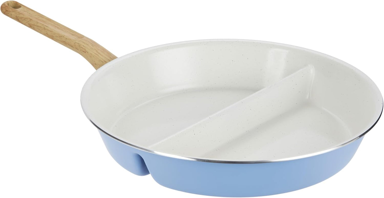 healthy-ceramic-titanium-infused-12-divided-skillet-light-blue-ceramic-cookware-nonstick-cooking-pan-divided-frying-pan-skillet-for-eggs-meats-vegetables-sauces-warming-tortillas