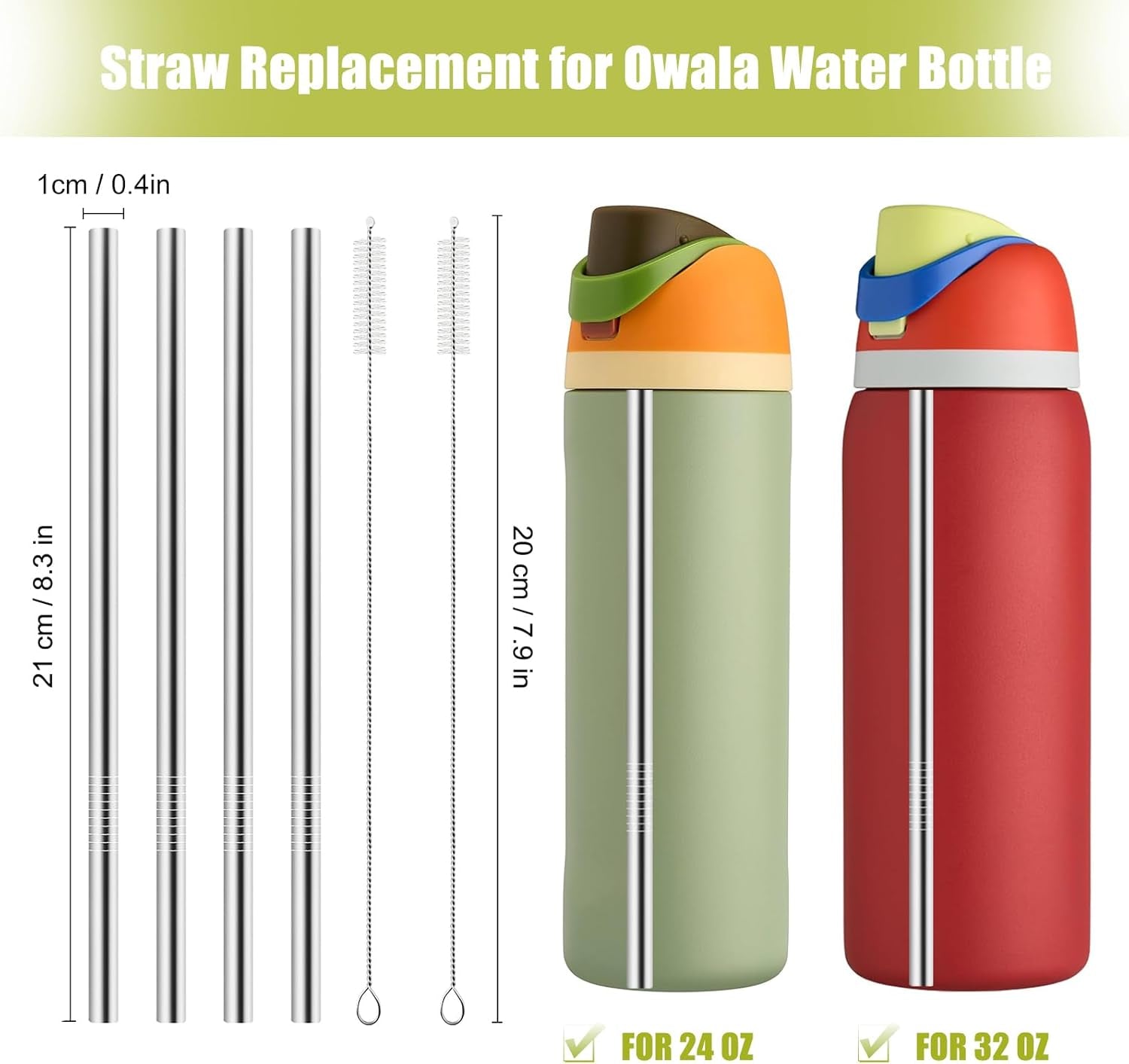 metal-straw-replacement-for-owala-water-bottle-24-oz-32-oz-accessories-with-2-straw-cleaner-reusable-stainless-steel-straws-compatible-with-owala-water-bottle-4pcs
