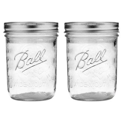Wide Mouth Pint Mason Jars with Lids & Bands | 16-Oz | 2-Pack1