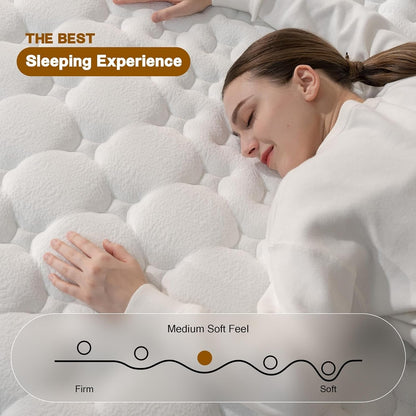 Full Size Mattress,12 Inch Hybrid Full Mattress in a Box with Memory Foam and Pocket Spring for Pressure Relief & Comfort Sleep & Zoned Support, Medium Firm,Certipur-Us4