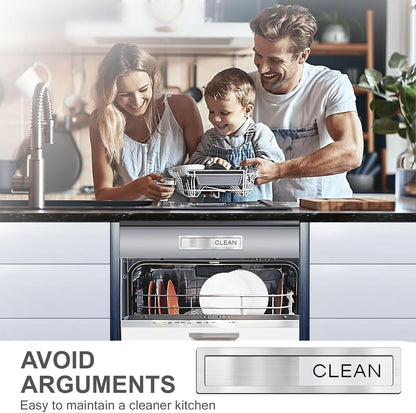 Dishwasher Clean Dirty Sign, Clean Dirty Magnet for Dishwasher - Strong Holding, Non-Scratch, Easy to Read & Slide （7.08″ X 1.57″）6