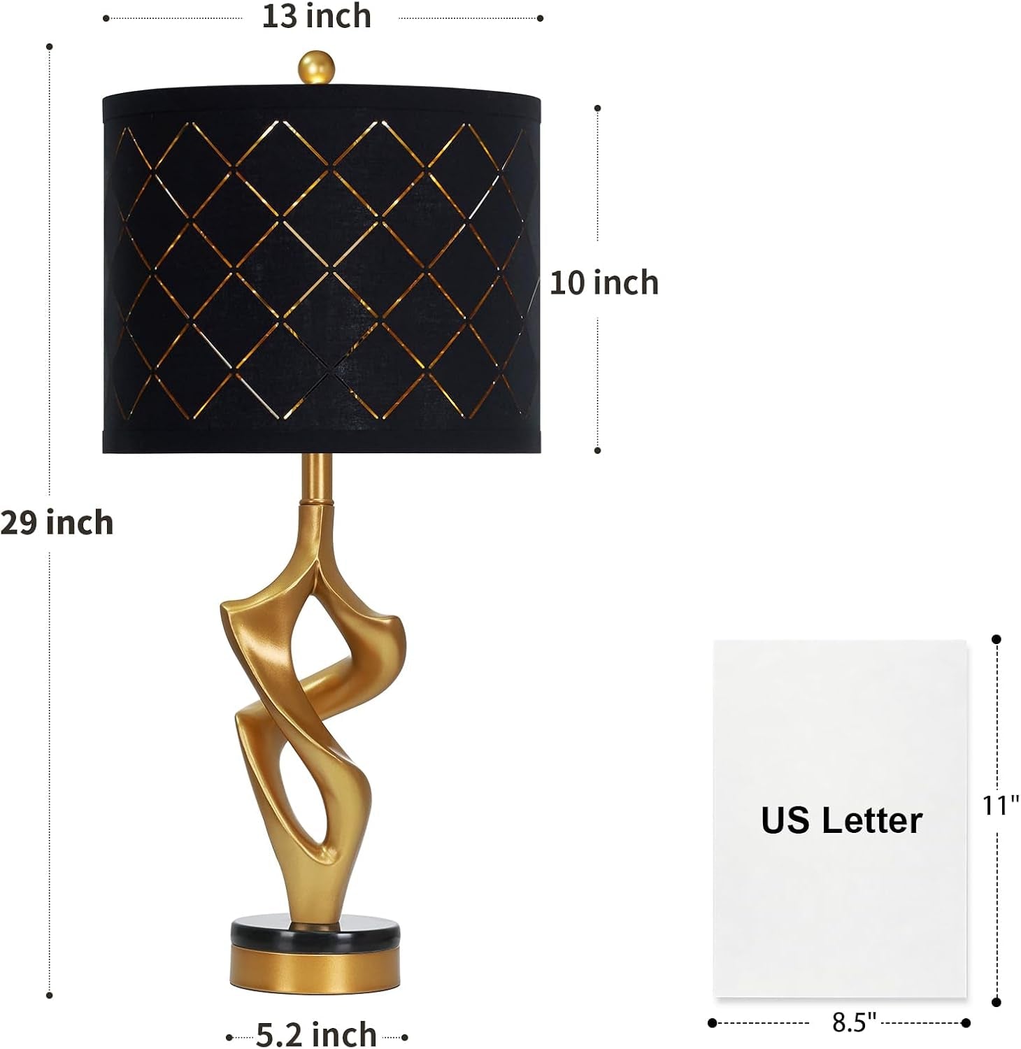 29-tall-black-and-gold-table-lamp-for-living-room-3-color-temperatures-bedside-lamp-for-bedroom-nightstand-modern-sculptural-resin-lamp-with-grid-shade-1-led-bulb-included