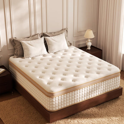 Luxury King Size Mattress, 12 Inch Hybrid Mattress in a Box, Medium Firm1