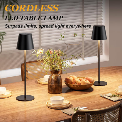 Rechargeable Table Lamp, Cordless Battery Operated Lamps, Black4