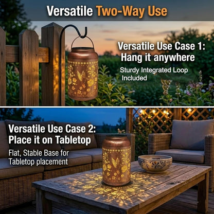 Hanging Solar Lantern Hummingbird Lights for Outdoor Table Decor5