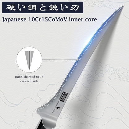 Fillet Knife 7", Japanese Boning Knife for Meat Cutting Fish2