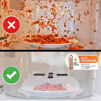 Magnetic Microwave Splatter Cover for Food - 12" - Onyx Black | Bpa-Free Lid, Vented Plate Guard with Steam Vents, Anti-Splash Microwave Lid, Dishwasher Safe, Space-Saving Magnetic Storage4