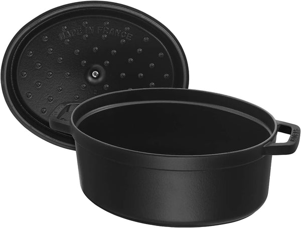 Staub 12.75 Quart Oval Cocotte, Black Matte2