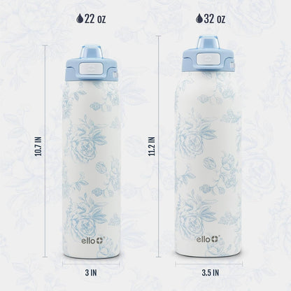 Pop & Fill Insulated Stainless Steel Water Bottle with Quick Fill Lid, Leakproof Locking, Sip or Chug Spout, Bpa-Free, Double Wall Vacuum Insulated for Sports, Travel & School- 22Oz / 32Oz / 40Oz7